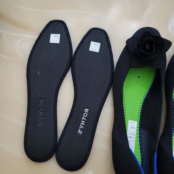 Rothy's The Petal Square Women's Slip On Flat in Black Size 12 - Picture 12 of 12